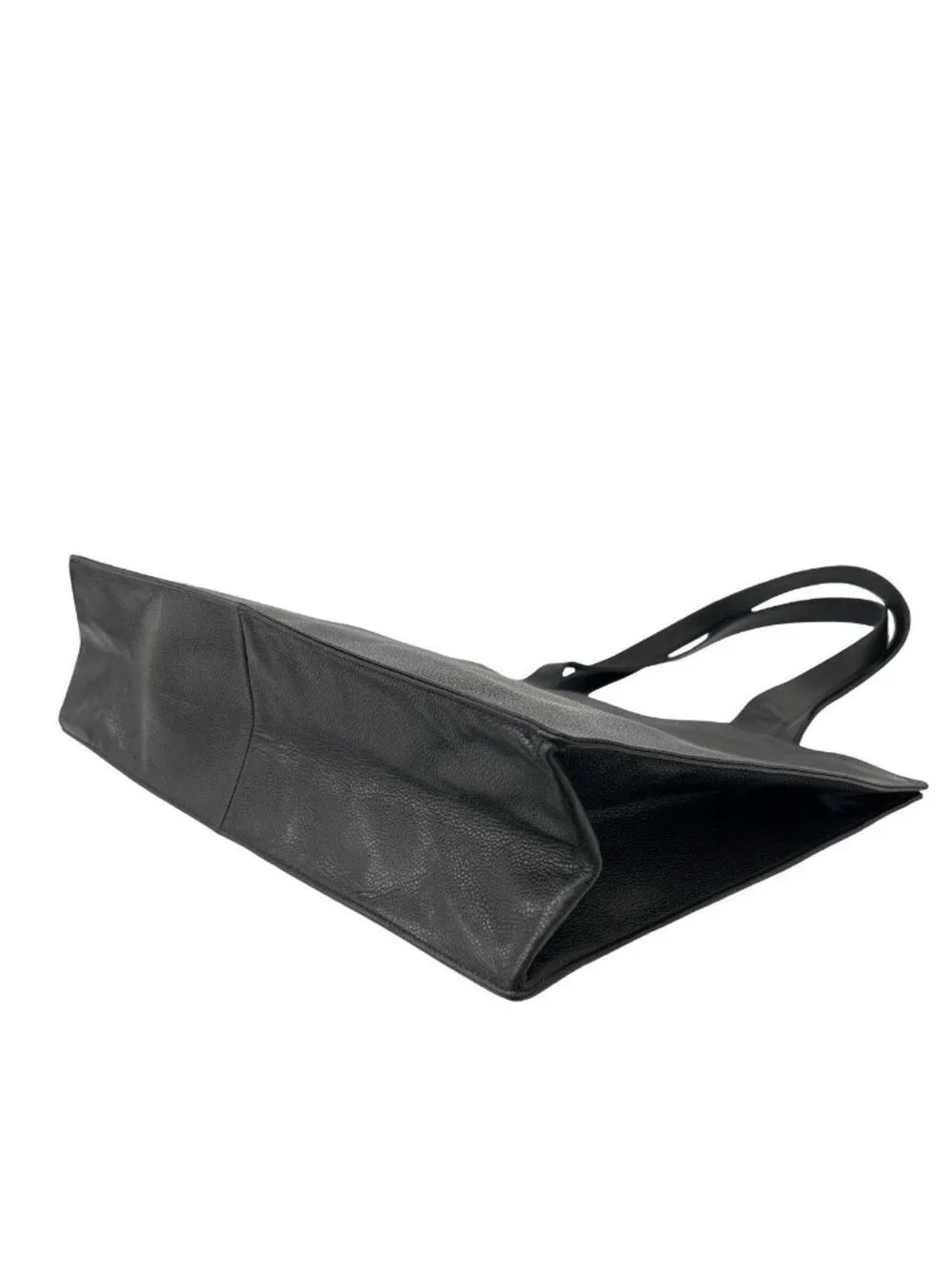 Chanel Card Seal Present Vintage CC Logo Caviar Leather Tote Black